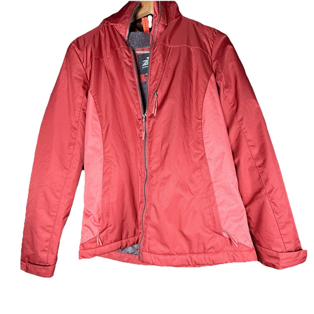 Zeroxposur Fleece Lined Unisex Hooded Jacket Rust Size S